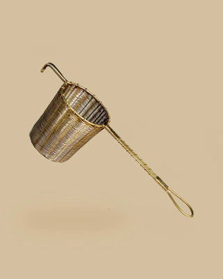 Woven Brass Tea Strainer with Handle